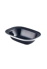 Stylepoint Emaille ovenschaal zwart/wit 16 x 12 cm