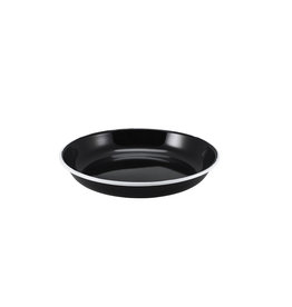 Stylepoint Enamel pasta plate black w/ white edge 24cm