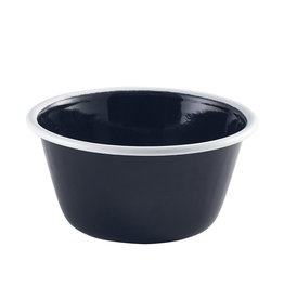 Stylepoint Emaille diepe ovenschaal rond zwart/wit 12 cm