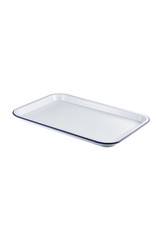 Stylepoint Emaille foodplateau wit/blauw 30,5 x 23,5 cm