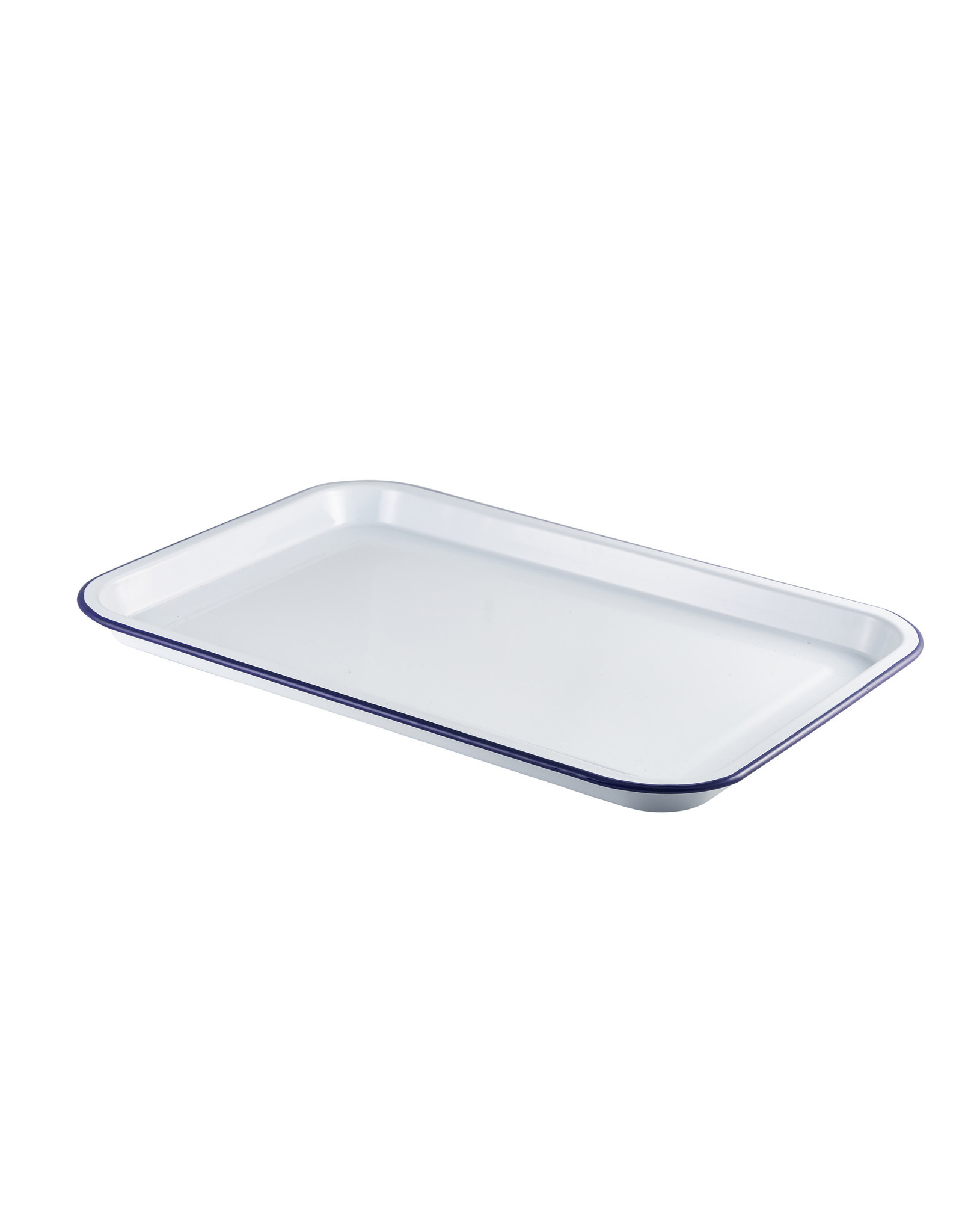 Stylepoint Enamel food platter white/blue 30,5 x 23,5 cm