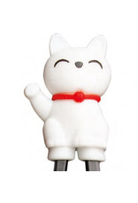 EDO Japan Chopsticks voor kinderen Lucky Cat 22cm wit