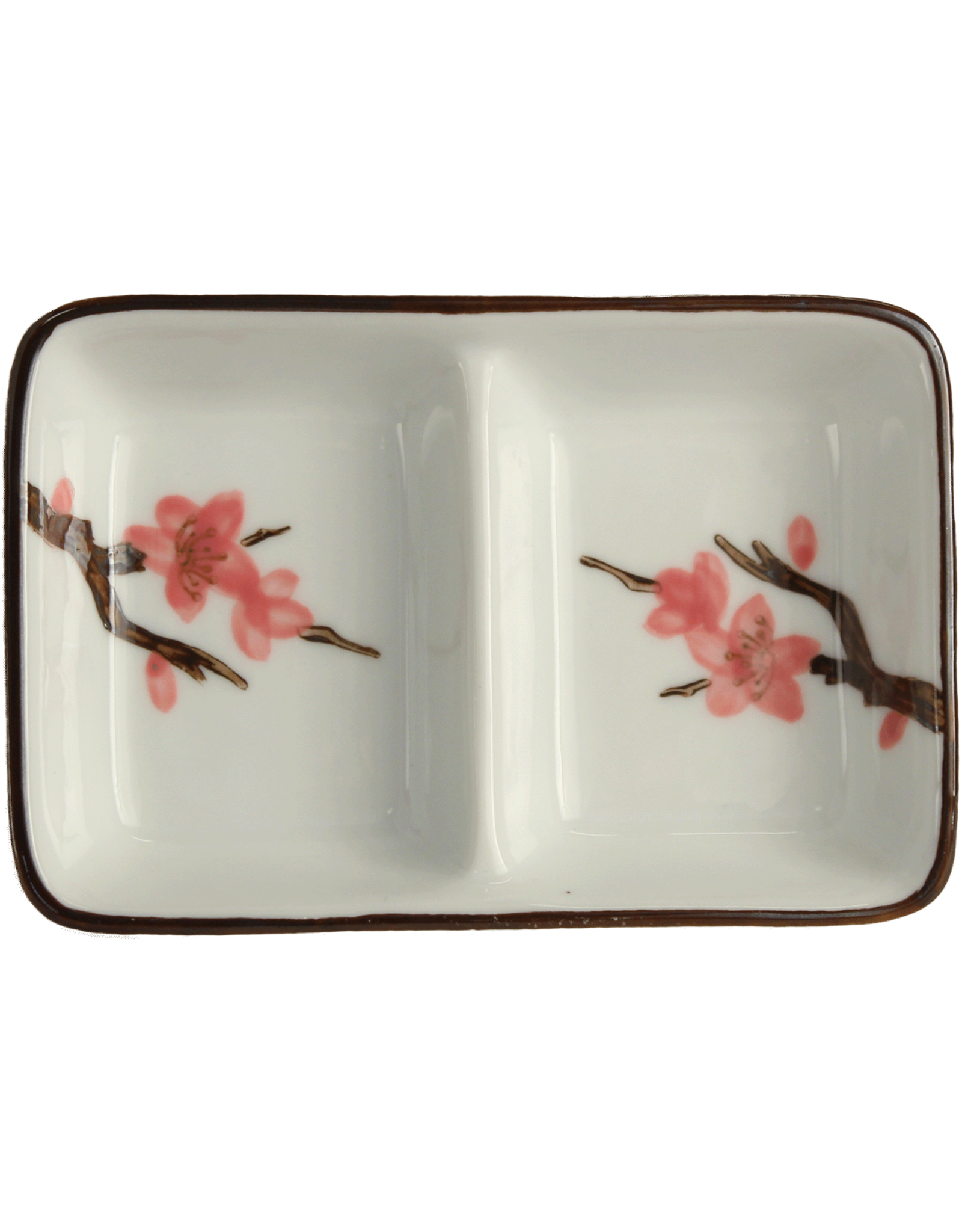 EDO Japan Rectangular sauce 2 compartiments 11x6cm Sakura