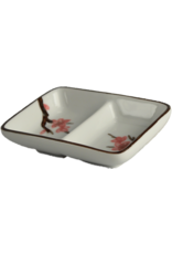 EDO Japan Rectangular sauce 2 compartiments 11x6cm Sakura