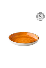 Stylepoint Jersey diep rond bord met opstaande rand oranje 23.5 cm