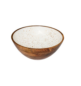 Stylepoint Wooden Bowl white  30x10 cm 3,6L