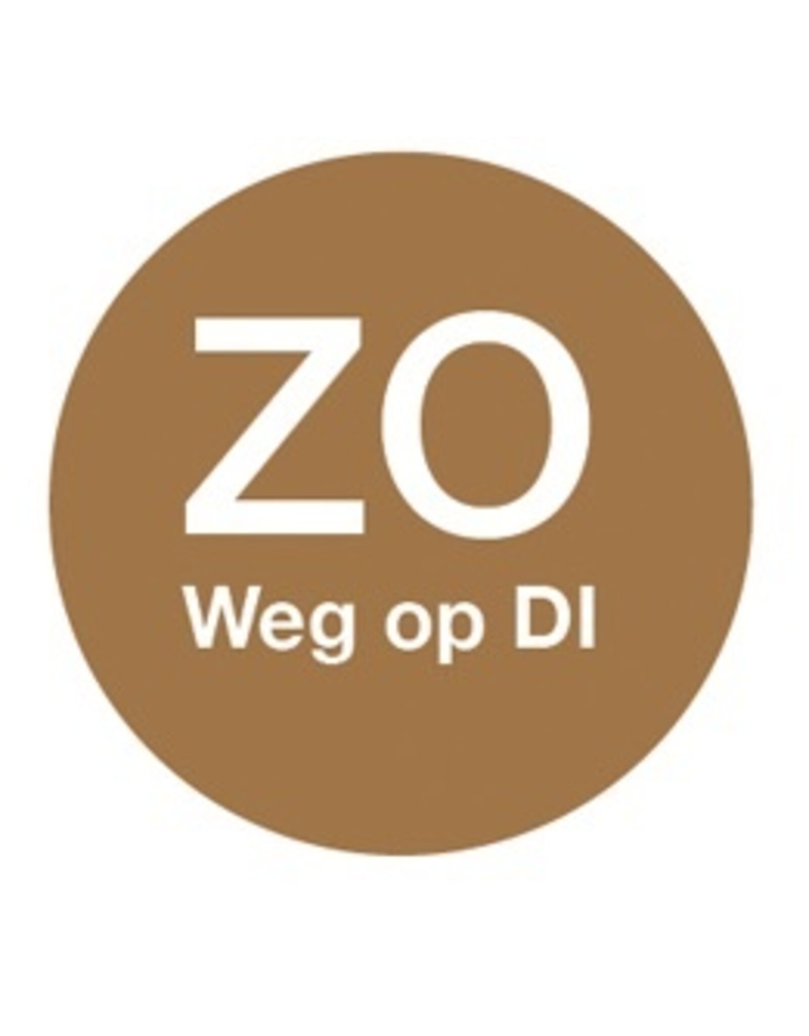 Stylepoint Afwasb. sticker 'zo weg op di' 19 mm 500/rol