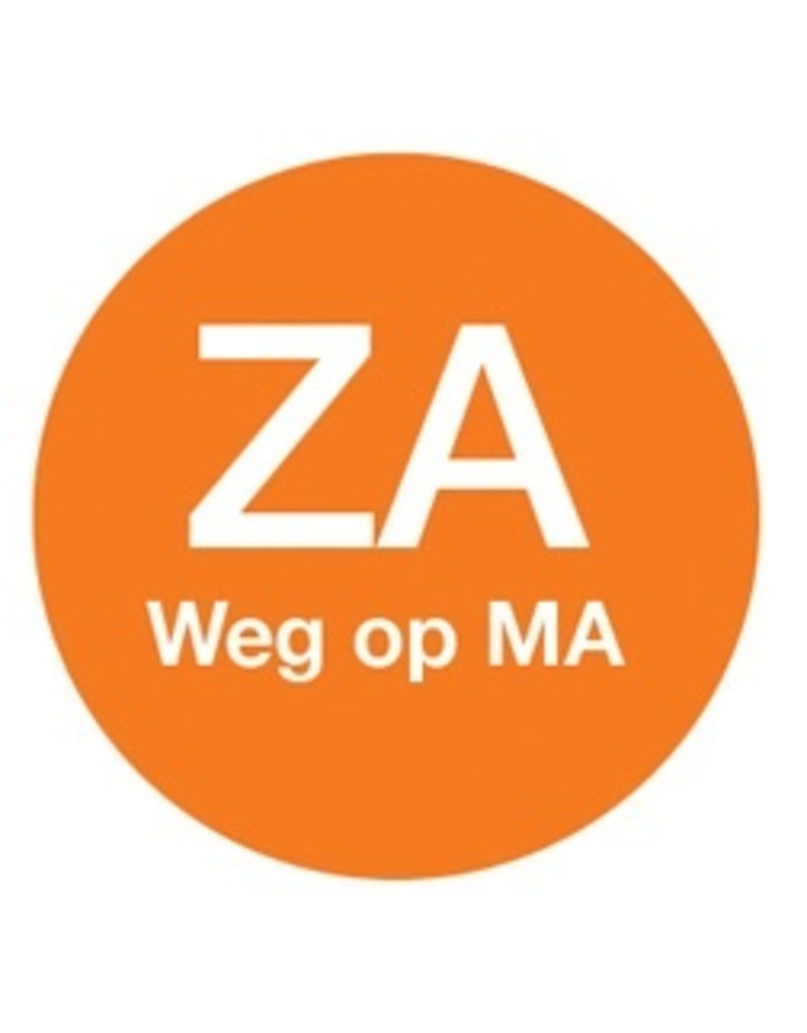 Stylepoint Afwasb. sticker 'za weg op ma' 19 mm 500/rol