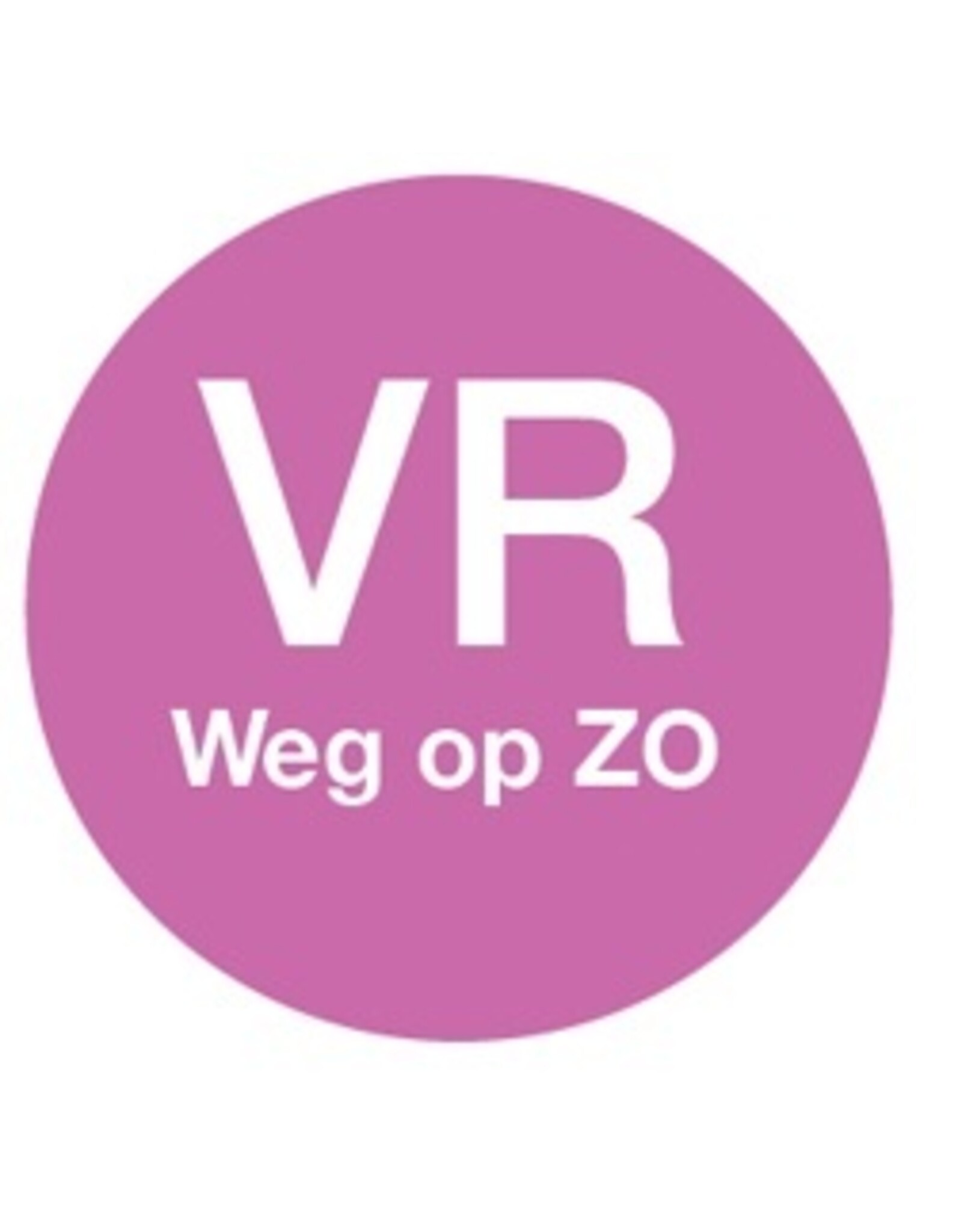 Stylepoint Afwasb. sticker 'vr weg op zo' 19 mm 500/rol