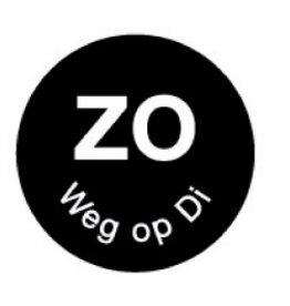 Stylepoint Perm. sticker 'zo weg op di' 19 mm 1000/rol