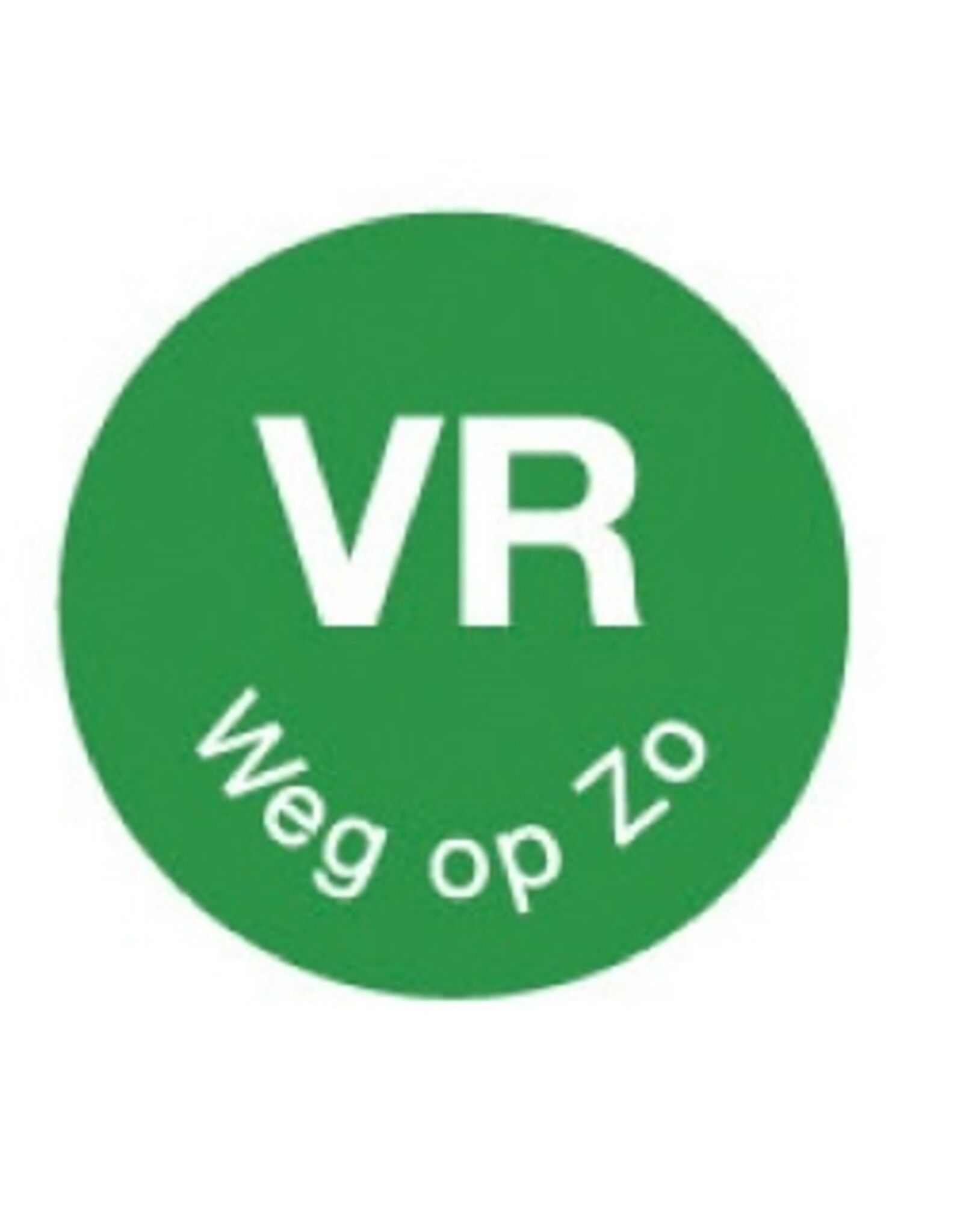 Stylepoint Perm. sticker 'vr weg op zo' 19 mm 1000/rol