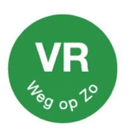 Stylepoint Perm. sticker 'vr weg op zo' 19 mm 1000/rol
