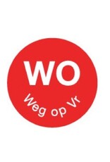Stylepoint Perm. sticker 'wo weg op vr' 19 mm 1000/rol