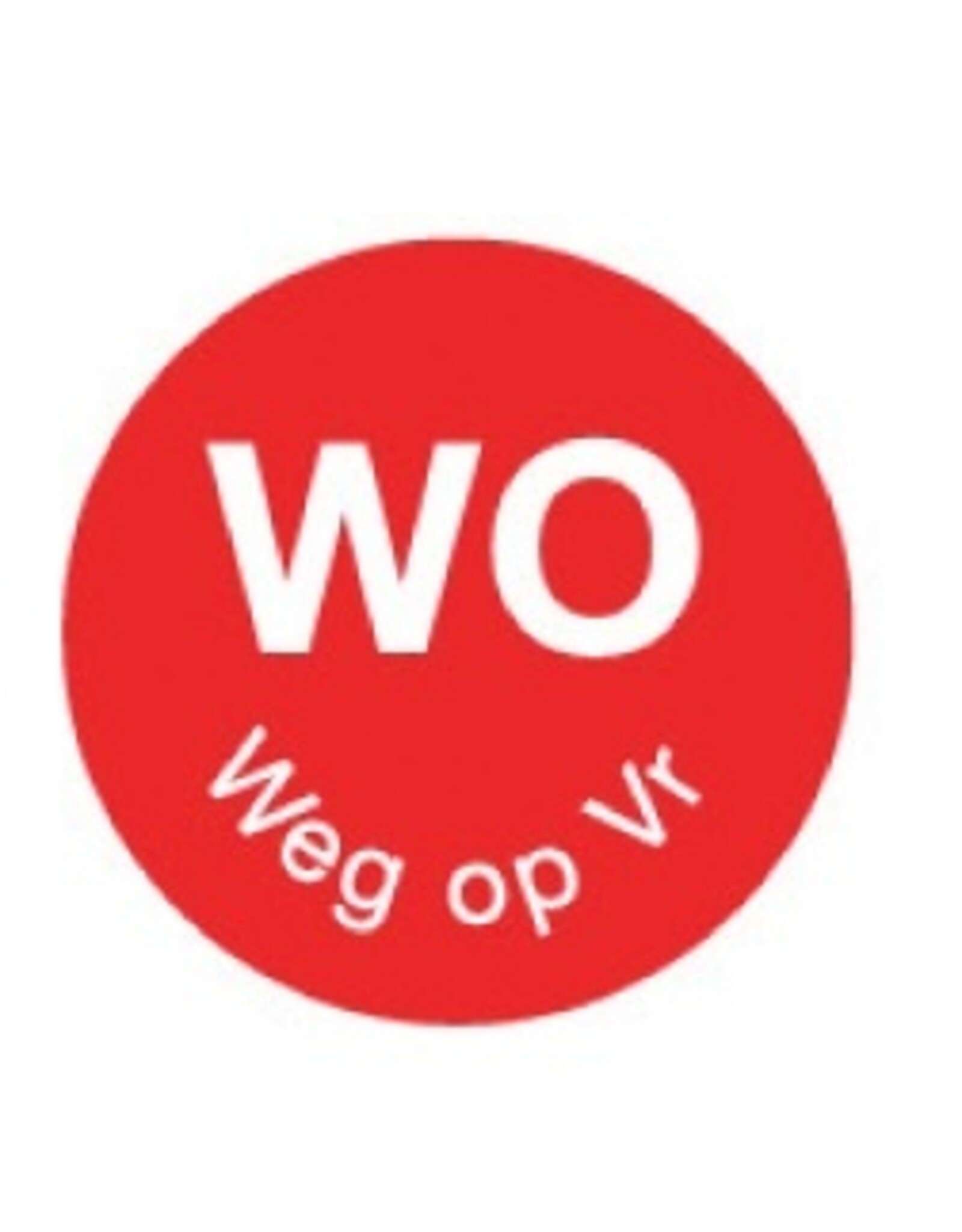 Stylepoint Permanent sticker 'wo weg op vr' 19 mm 1000/roll