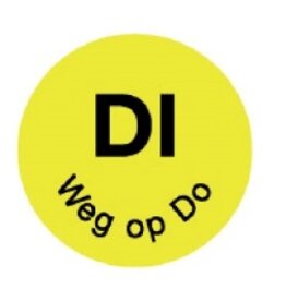 Stylepoint Permanent sticker 'di weg op do' 19 mm 1000/roll