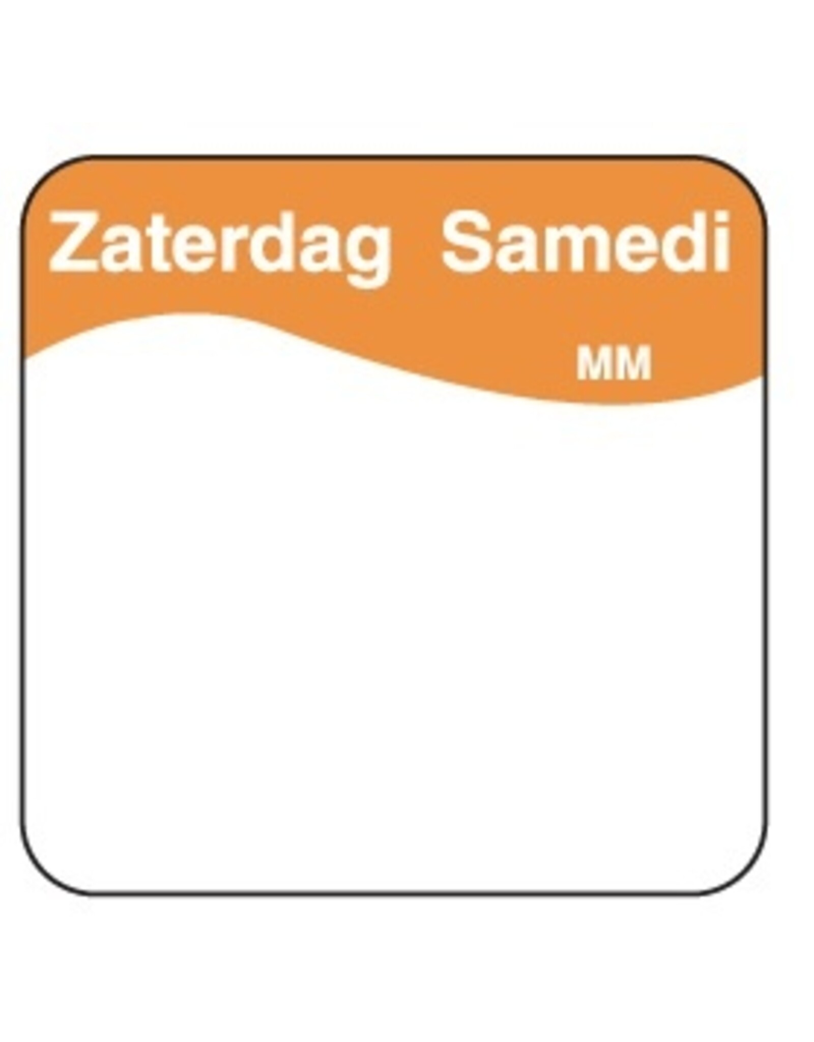Stylepoint Makk. verwijderb. sticker zaterdag 25 mm 1000/rol
