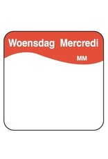 Stylepoint Makk. verwijderb. sticker woensdag 25 mm 1000/rol