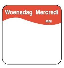 Stylepoint Easy remov. sticker Wednesday 25 mm 1000/roll