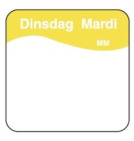 Stylepoint Makk. verwijderbare sticker dinsdag 25 mm 1000/rol