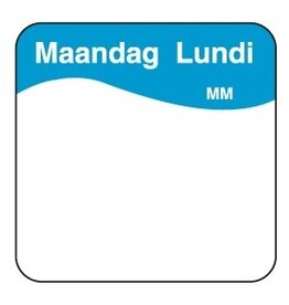 Stylepoint Makk. verwijderbare sticker maandag 25 mm 1000/rol