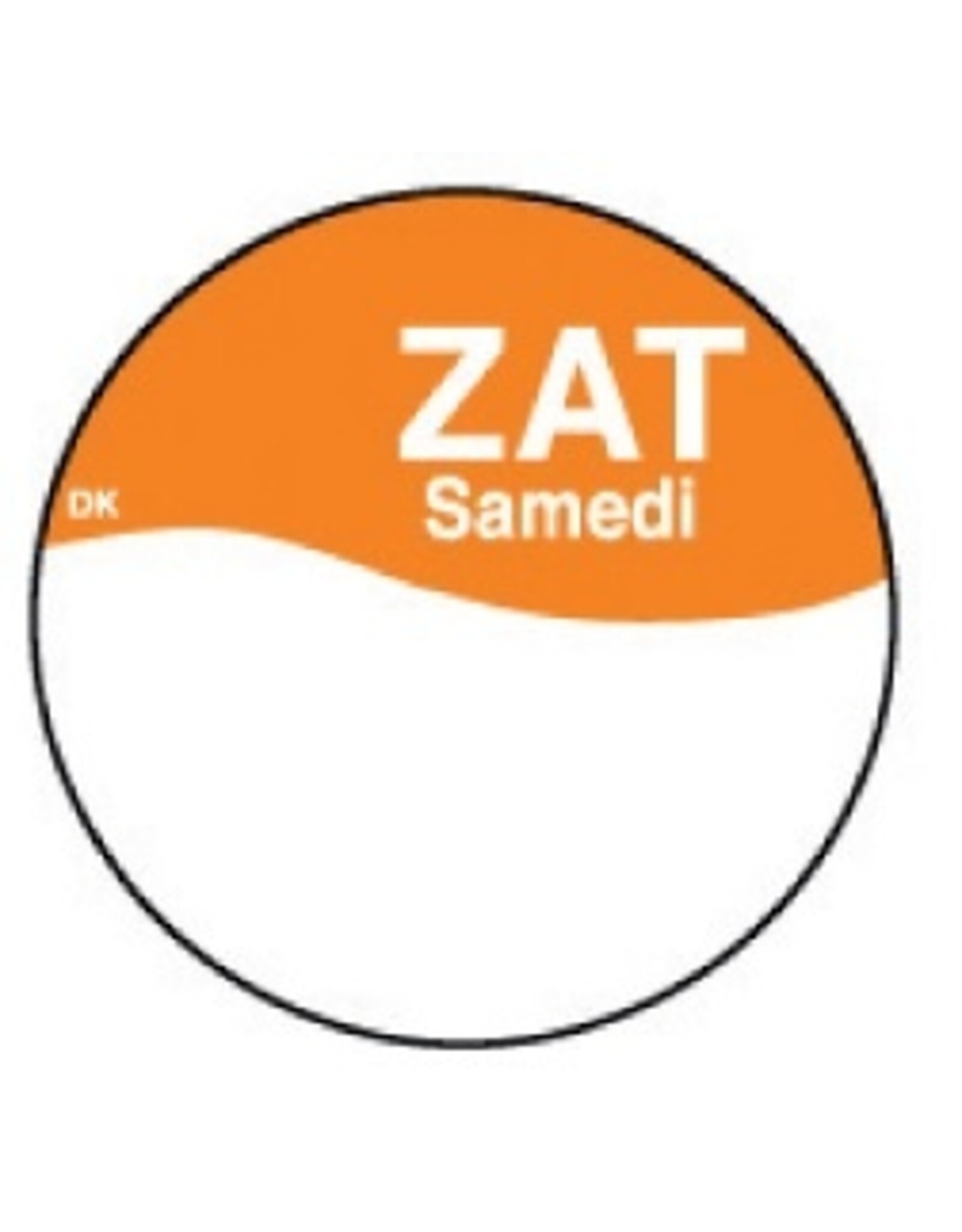 Stylepoint Perm. sticker m/schrijfvl. zaterdag 19 mm 1000/rol