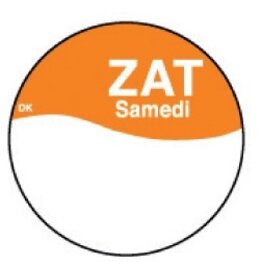 Stylepoint Perm. writable sticker Saturday 19 mm 1000/roll