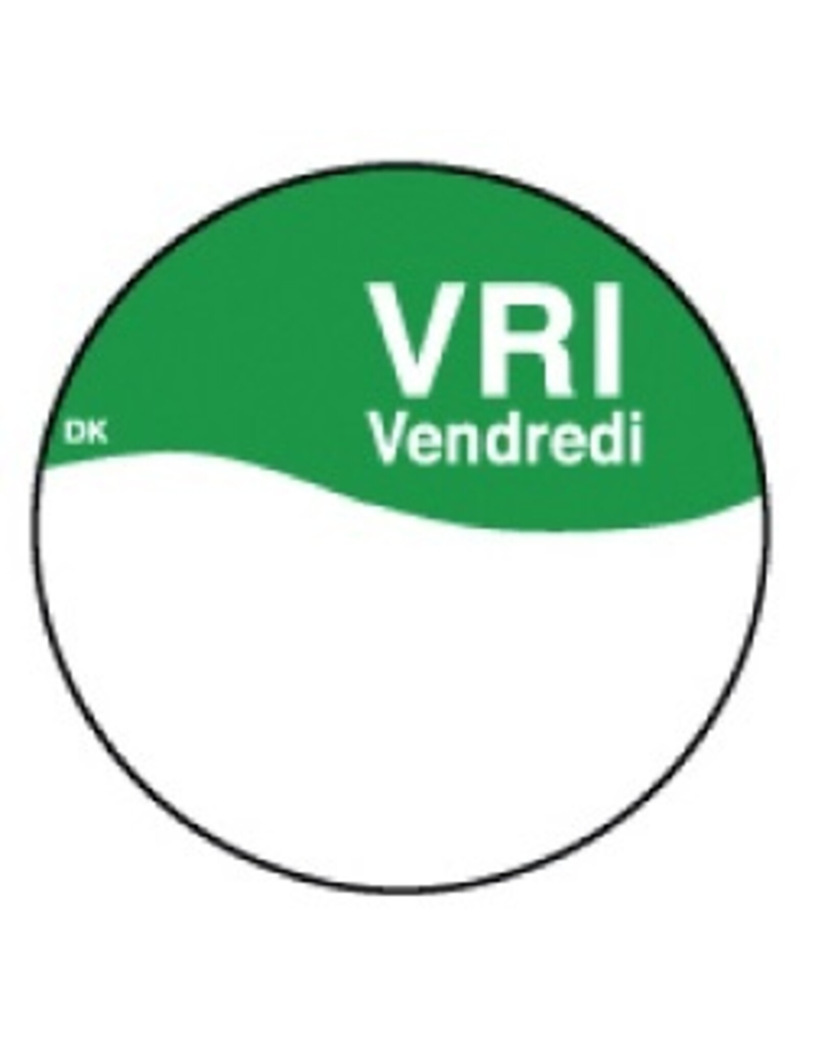 Stylepoint Perm. writable sticker Friday 19 mm 1000/roll