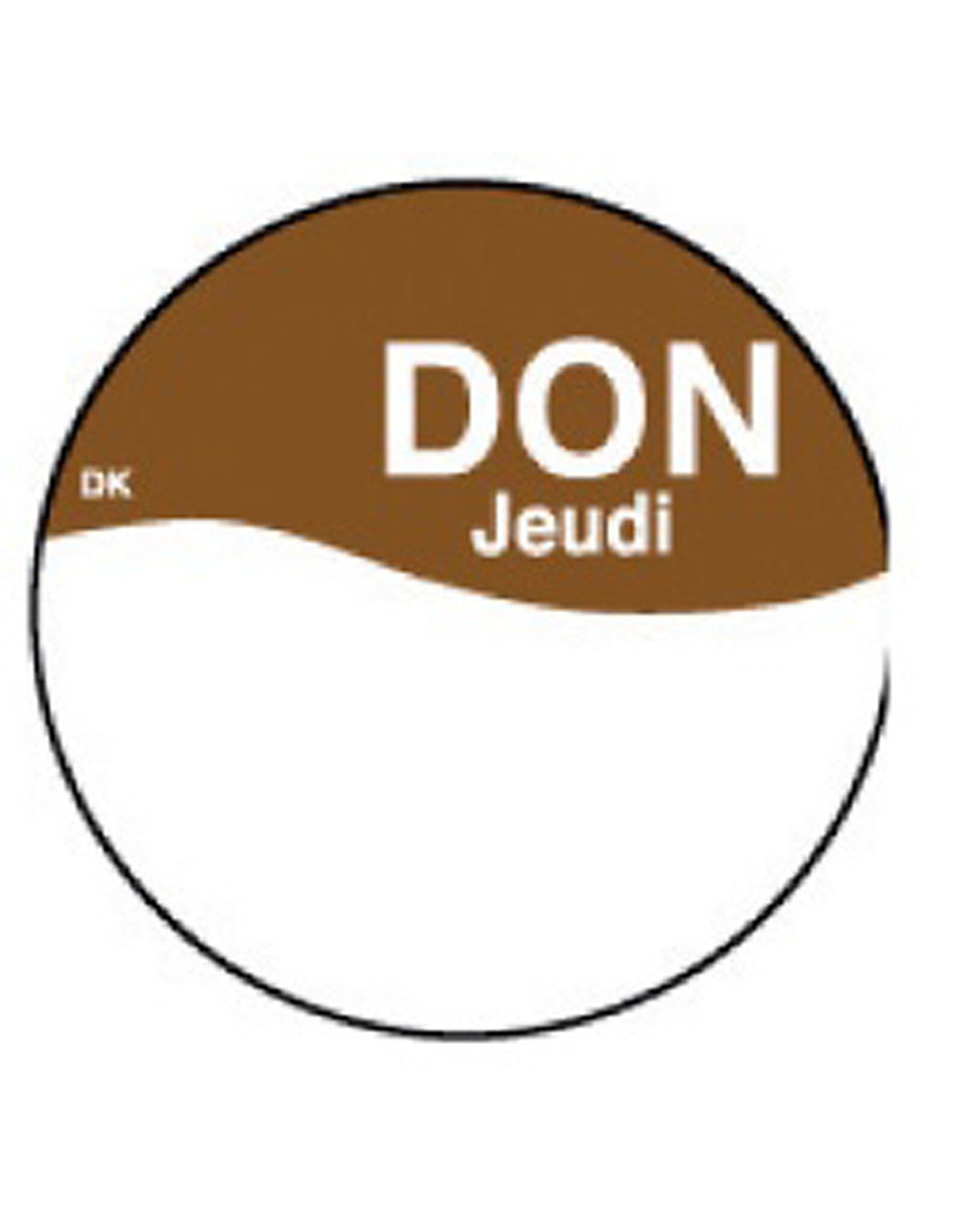 Stylepoint Perm. writable sticker Thursday 19 mm 1000/roll