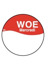 Stylepoint Perm. writable sticker Wednesday 19 mm 1000/roll