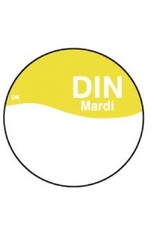 Stylepoint Perm. sticker m/schrijfvlak dinsdag 19 mm 1000/rol