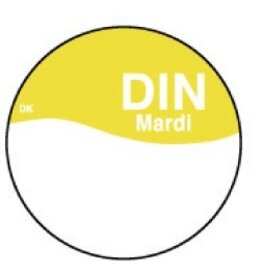 Stylepoint Perm. sticker m/schrijfvlak dinsdag 19 mm 1000/rol