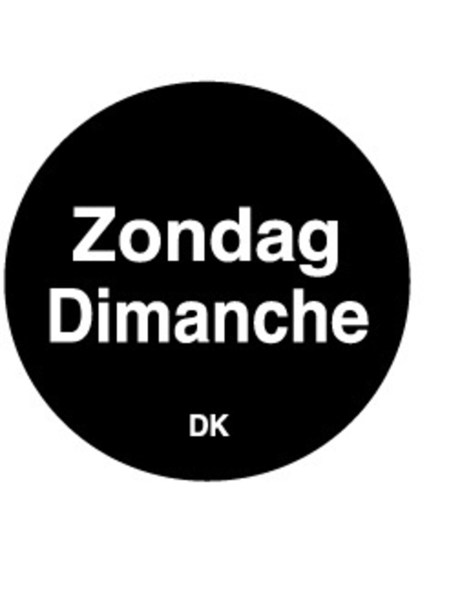 Stylepoint Permanente sticker zondag 19 mm 1000/rol