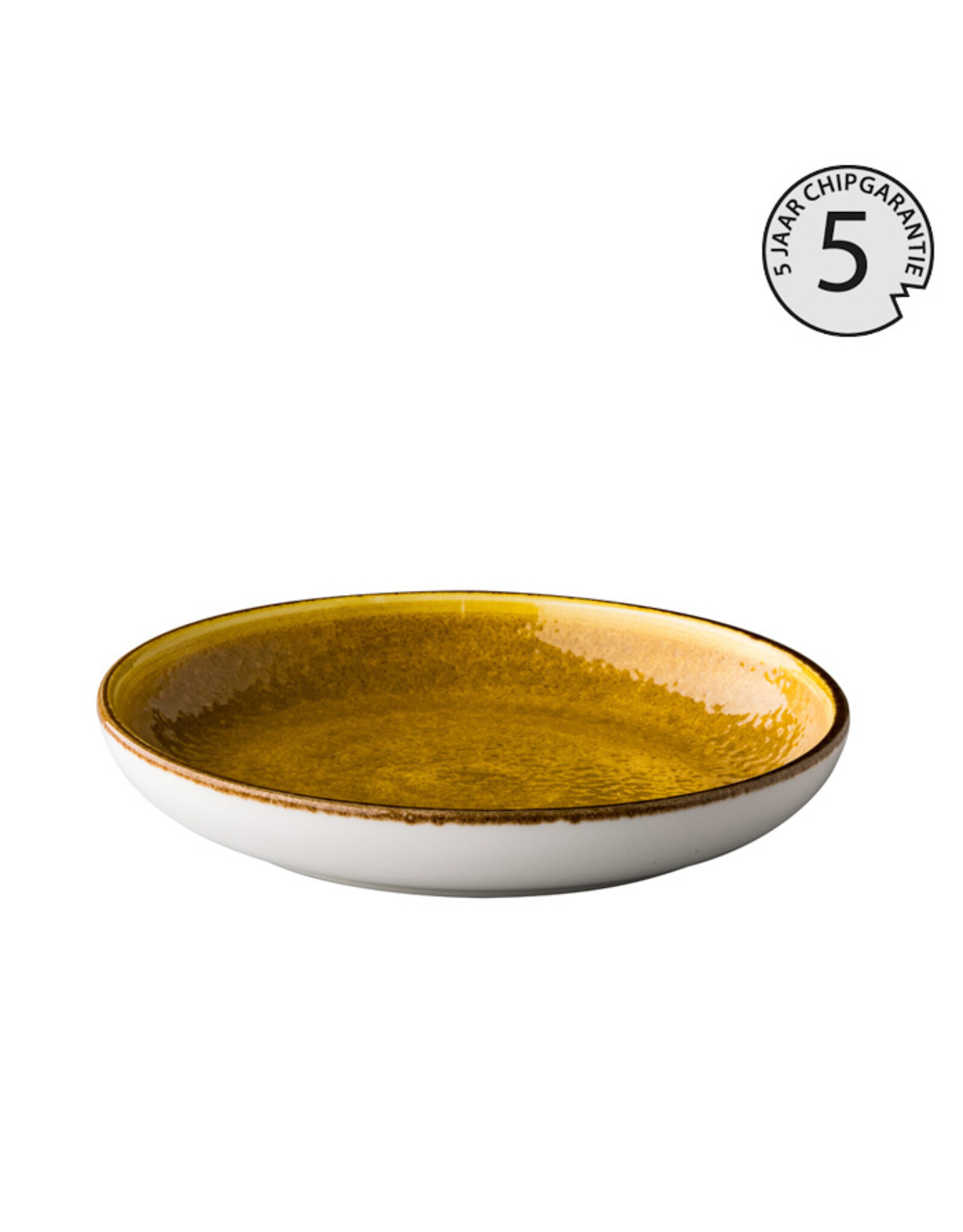 Stylepoint Jersey deep round plate yellow 26.5cm - 5 year chip warranty