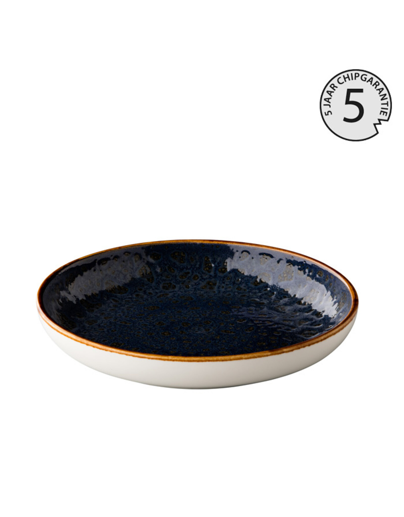 Stylepoint Jersey diep rond bord met opstaande rand blauw 23.5 cm  - 5 jaar chipgarantie