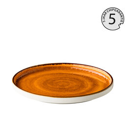Stylepoint Jersey rond bord opstaande rand oranje 25,4 cm stapelbaar