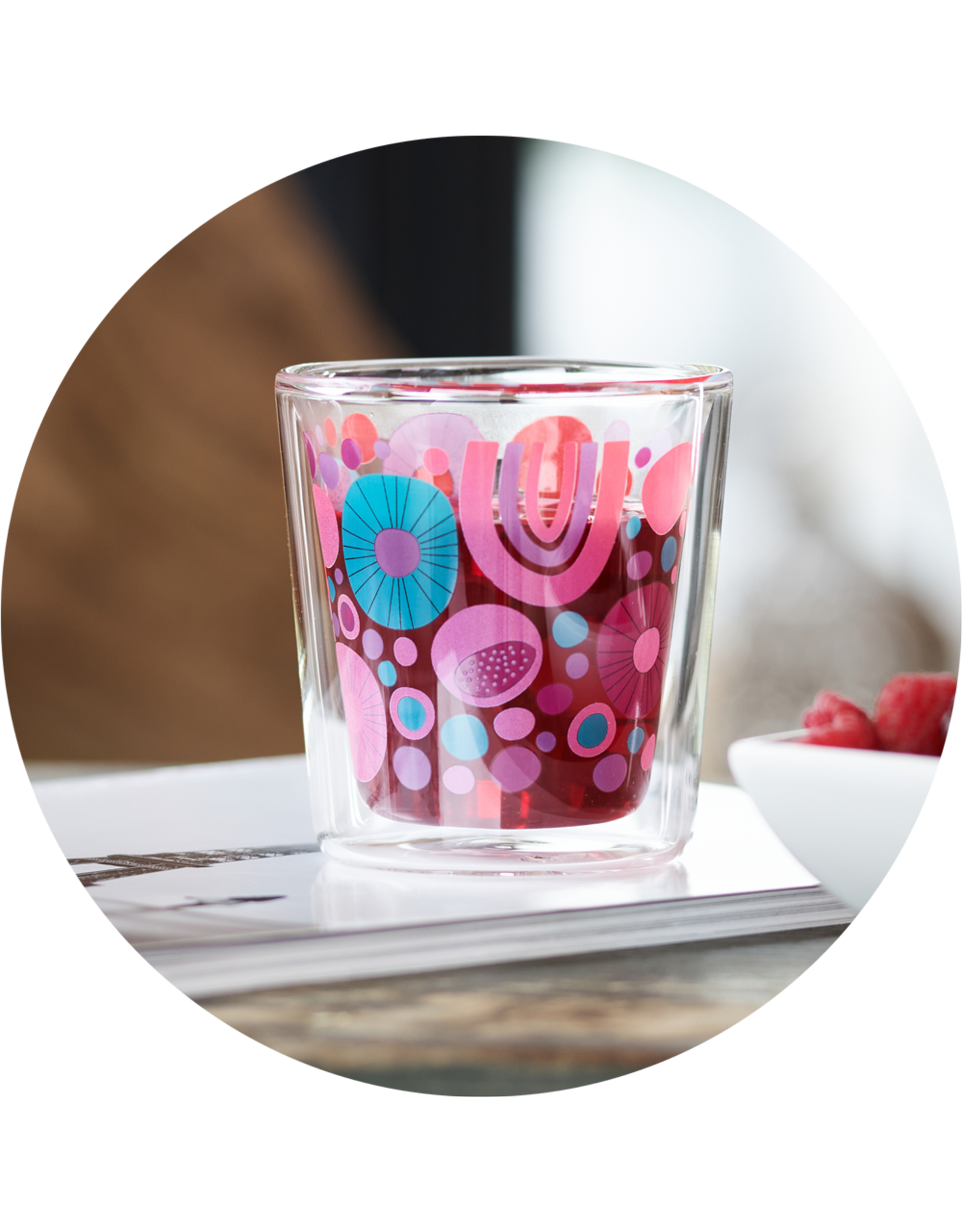 Eigenart Theeglas Lyn Cheerful dubbelwandig  temperatuur-resistent borosilicaat glas 250 ml