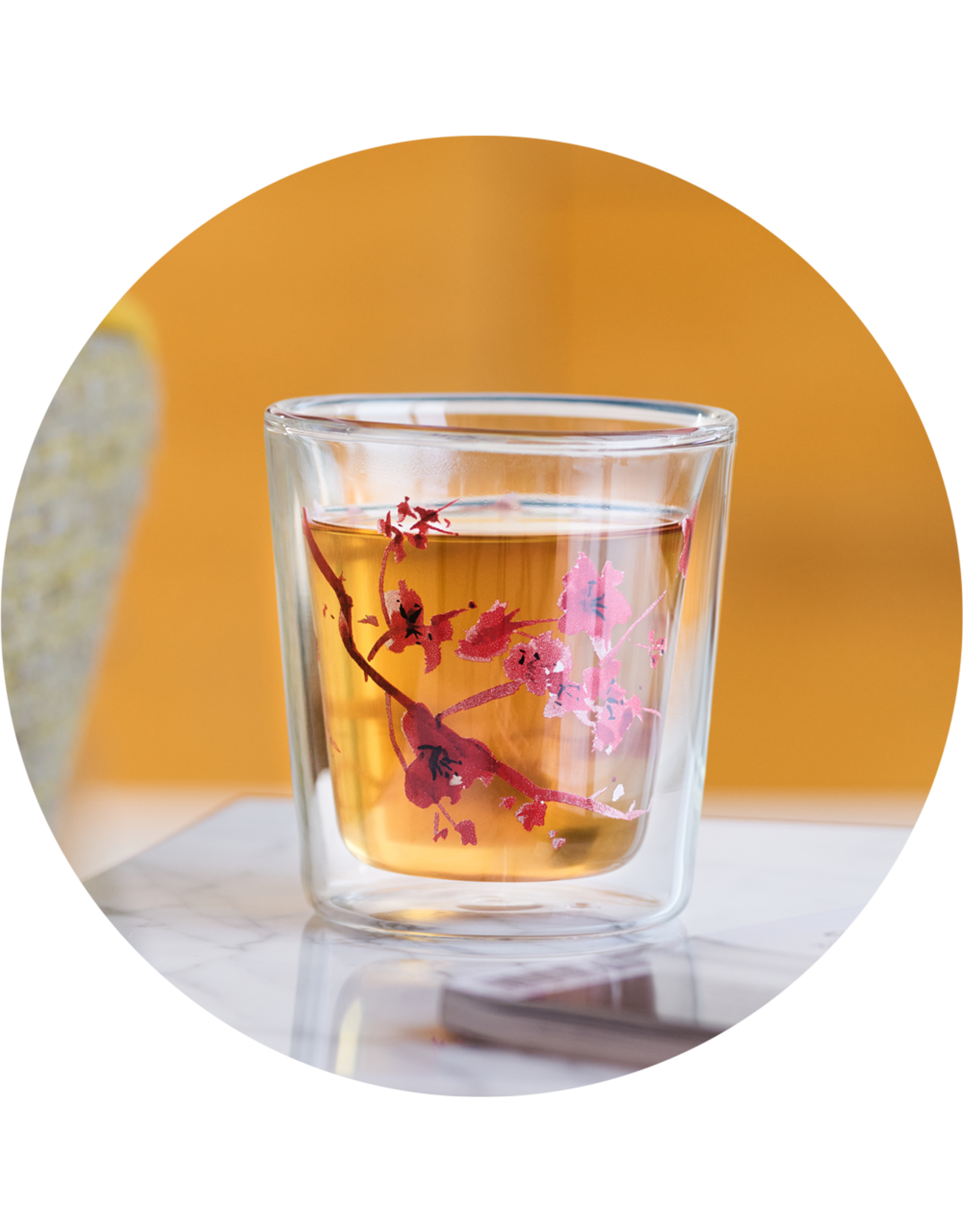 Eigenart Tea cup Lyn Cherry Blossom double-walled temperature-resistant borosilicate glass 250 ml