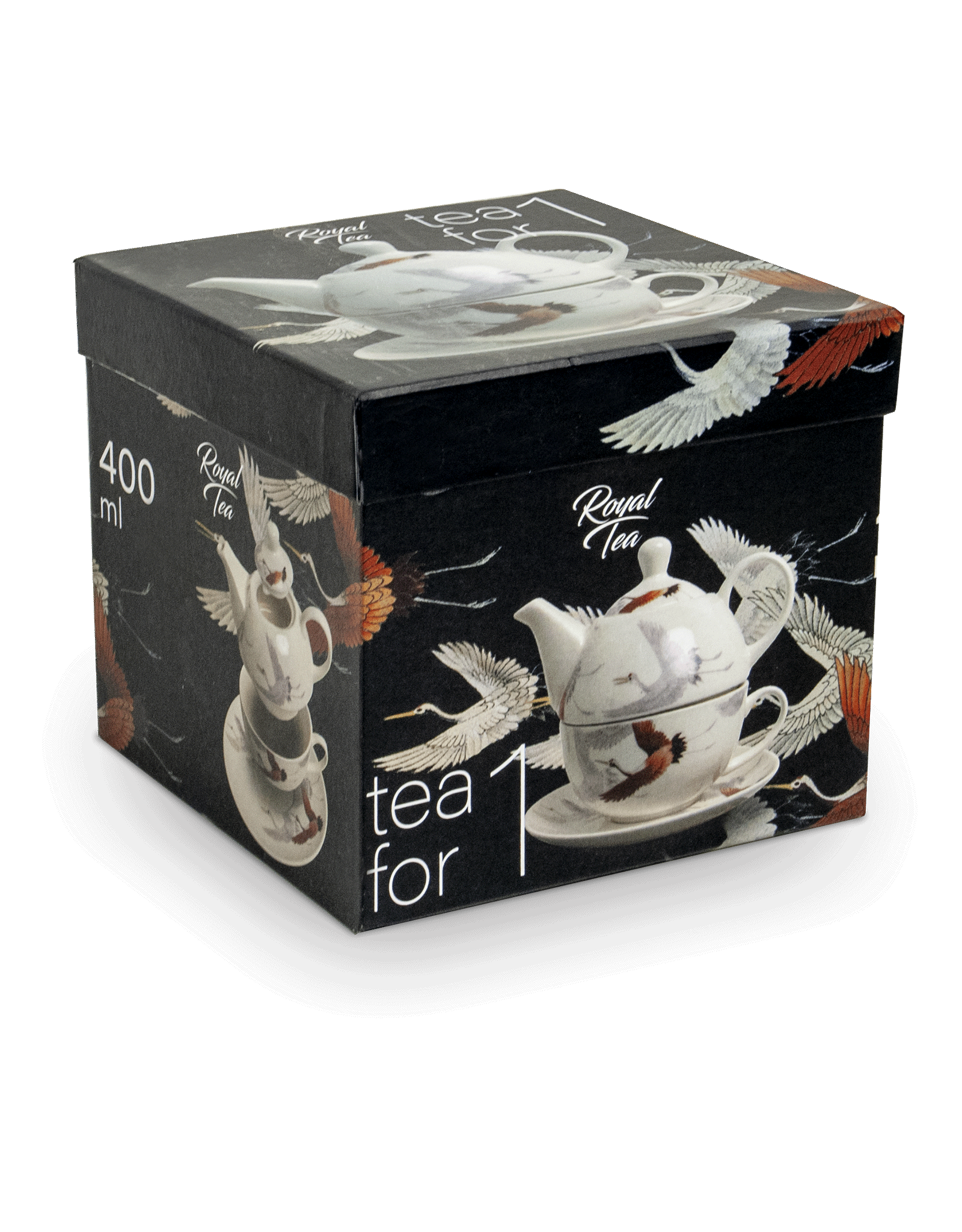 EDO Japan Tea for One set, Crane White, 300ml