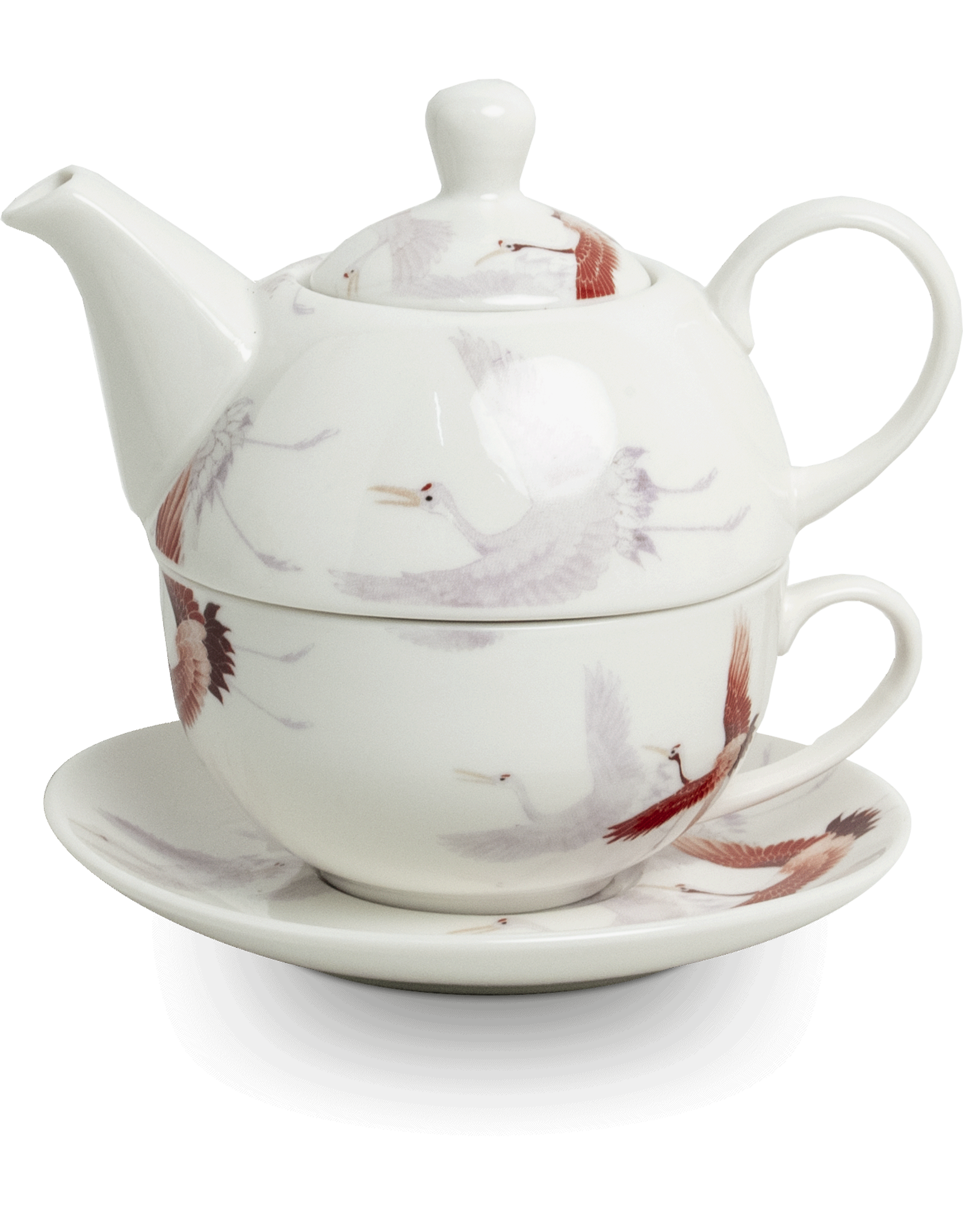 EDO Japan Tea for One set, Crane White, 300ml