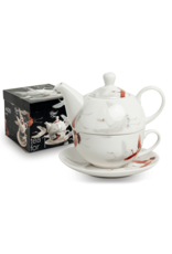 EDO Japan Tea for One set, Crane White, 300ml