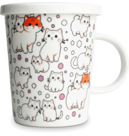 EDO Japan Teamug set, Cats, porcelain filter, 350ml