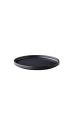 Stylepoint Presentation Shape Plate Raised Edge Stackable Black 25.4x3cm
