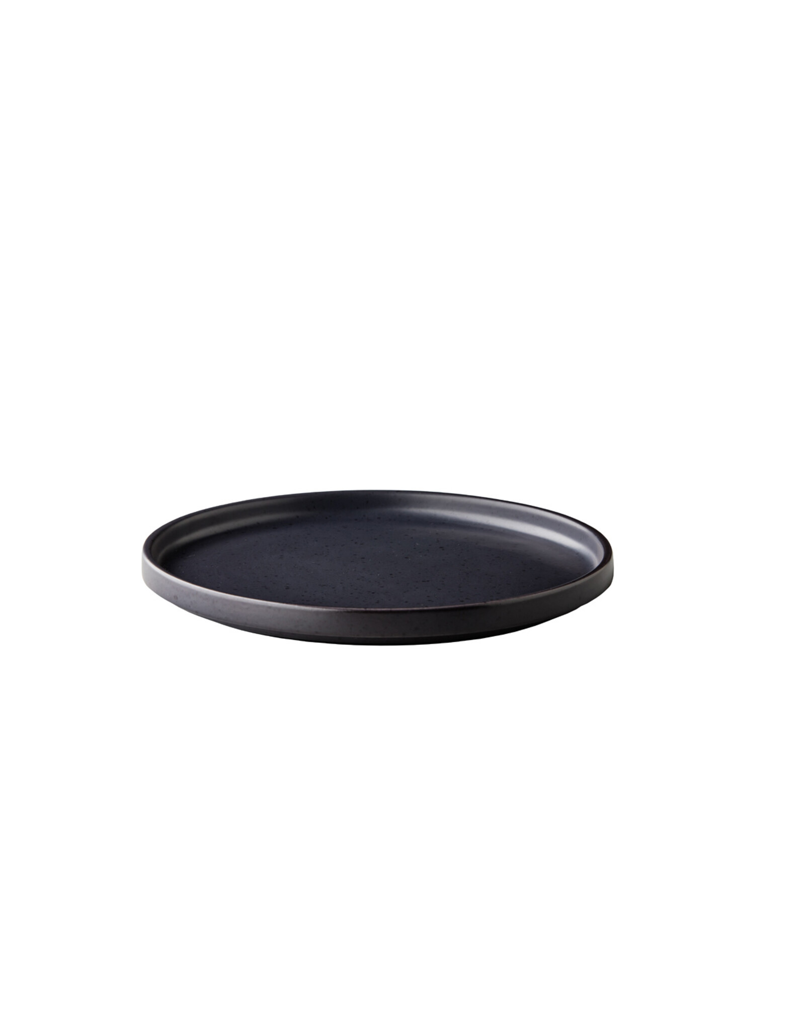 Stylepoint Presentation Shape Plate Raised Edge Stackable Black 25.4x3cm