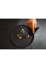 Stylepoint Presentation Shape Plate Raised Edge Stackable Black 25.4x3cm