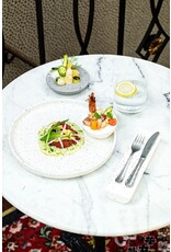 Stylepoint Presentation Shape Plate Raised Edge Stackable Black White 18x5cm