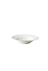 Stylepoint Q Basic Maria Theresa Diep Bord, Wit met gouden rand, 23 cm
