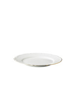 Stylepoint Q Basic Maria Theresa Plate, White with gold rim, 28cm