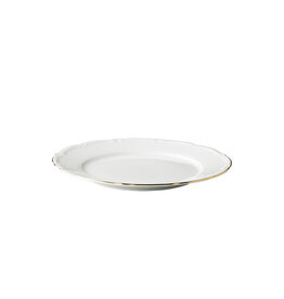 Stylepoint Q Basic Maria Theresa Bord, Wit met gouden rand, 28cm