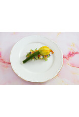 Stylepoint Q Basic Maria Theresa Bord, Wit met gouden rand, 17cm