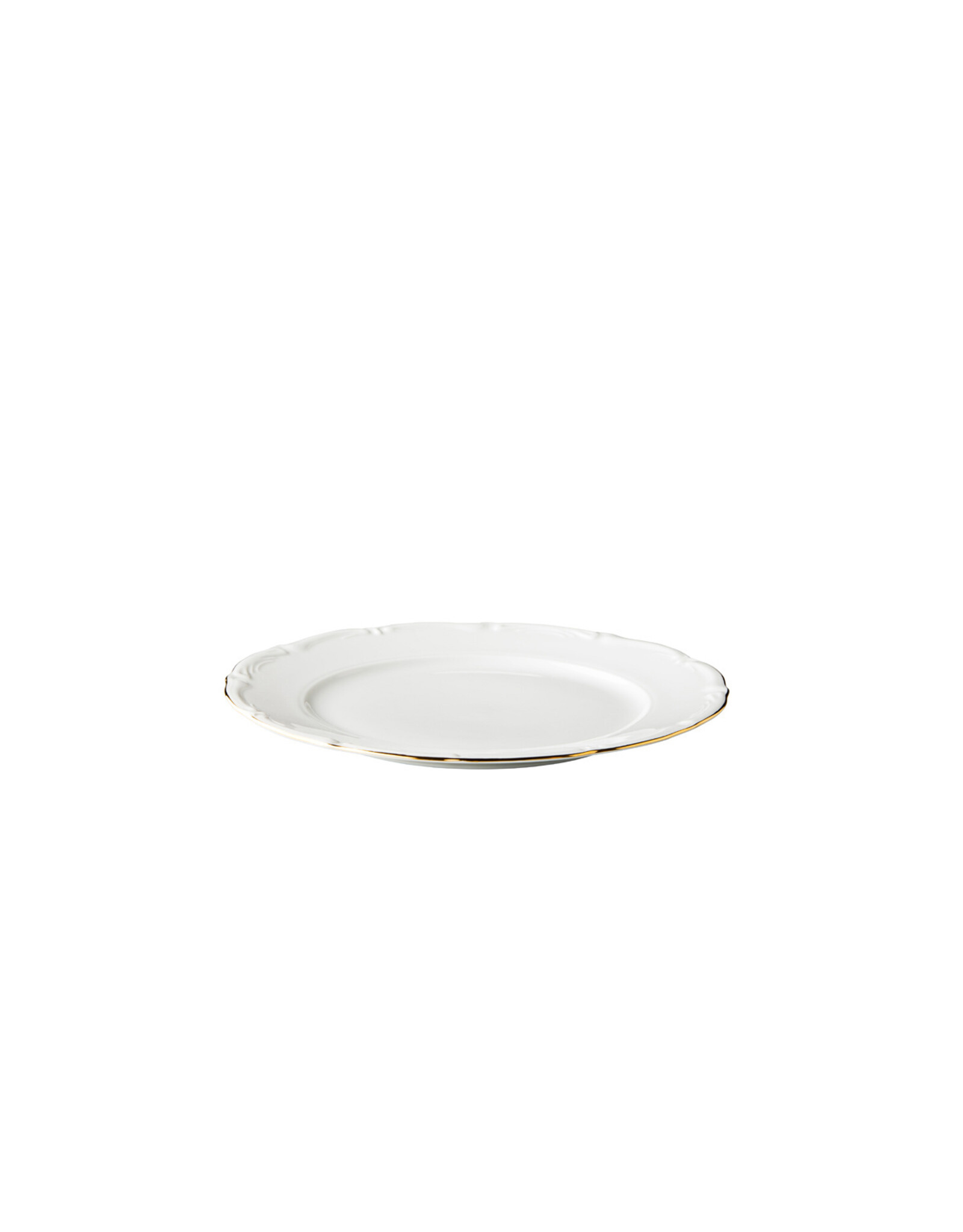 Stylepoint Q Basic Maria Theresa Bord, Wit met gouden rand, 22cm